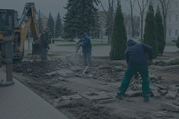 Демонтаж благоустройства территорий